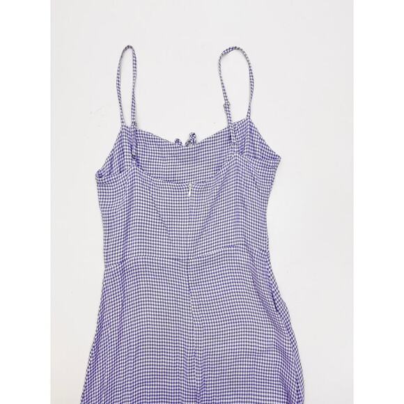 Reformation purple gingham ruffle maxi dress - size 2 - Picture 7 of 7